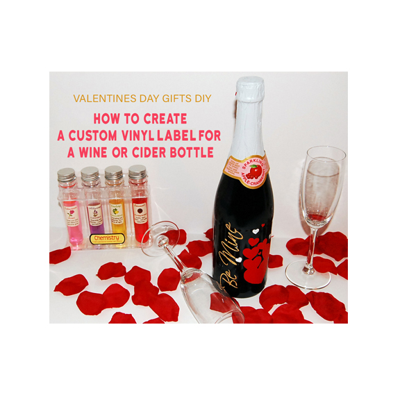 Valentines Day Gift Wine Bottle Label DIY
