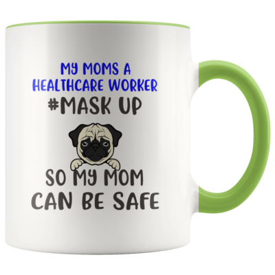 11oz Pug #Mask Up Mug